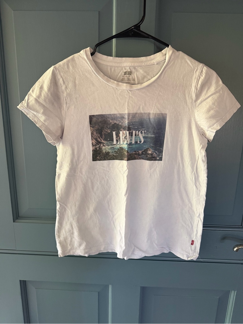 Levi’s White Scenic Graphic Tee Women’s Small